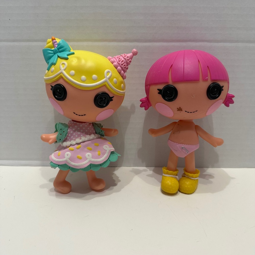 Lalaloopsy Doll Lot of 2 Wishes Slice O' Cake MGA 2011 2014 12" Dolls